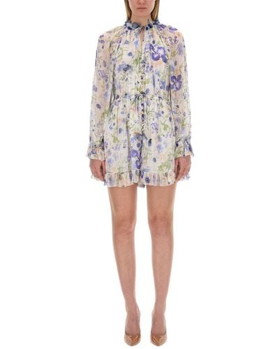 Zimmermann Dress With Floral Pattern - White