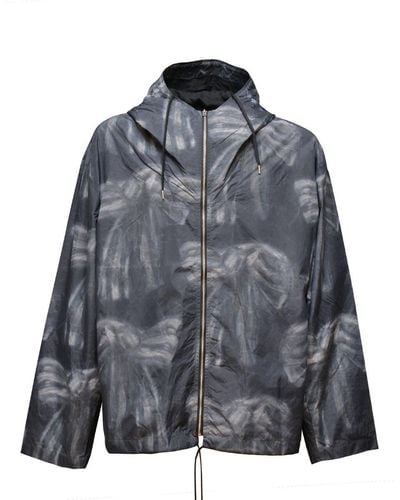 Acne Studios Karen Kilimnik Printed Zipped Jacket - Gray