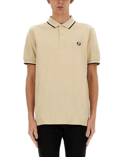 Fred Perry Polo With Logo - Natural