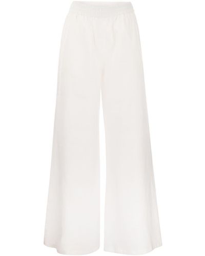 Fabiana Filippi Linen Wide Trousers - White