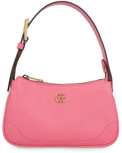 Gucci Aphrodite Mini Leather Shoulder Bag - Pink