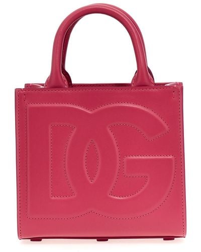 Dolce & Gabbana Logo Shopping Bag Tote Bag - Red