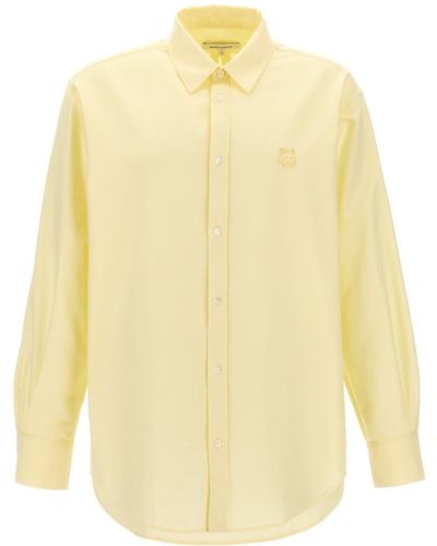 Maison Kitsuné 'Contour Fox Head Skate' Shirt - Yellow