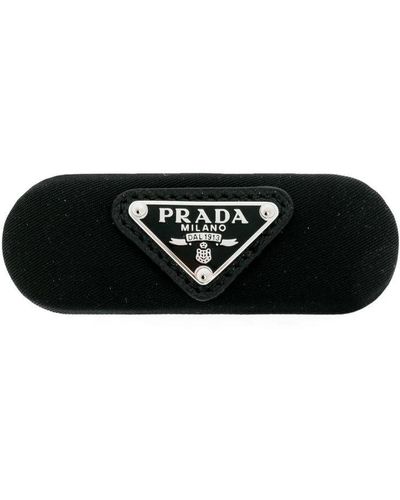 PRADA Brand-Plaque Faux Crystal-Embellished Satin Card Holder