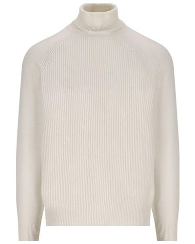 Brunello Cucinelli Crewneck Long-sleeved Sweater - White