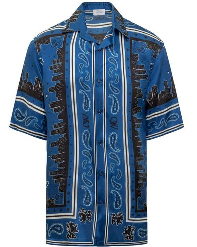 Off-White c/o Virgil Abloh Shirt With Bandana Pattern - Blue