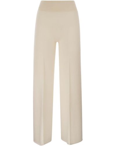 Vanisé Twist - Cashmere Wide-leg Trousers - White