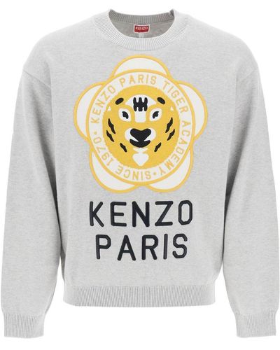KENZO Tiger Academy Crew Neck Sweater - White