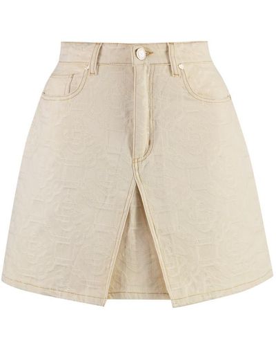 Casablancabrand Denim Mini Skirt - Natural