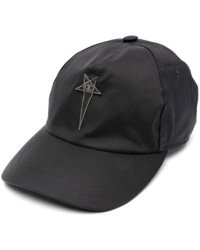 Rick Owens Logo-Patch Baseball Cap - Black
