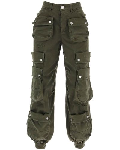 DSquared² Wide Leg Cargo Trousers - Green