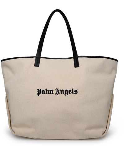 Palm Angels Logo Tote Bag - Natural