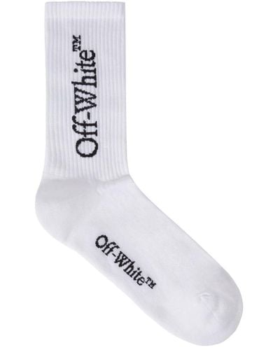 Off-White c/o Virgil Abloh Logo-print Mid-calf Socks - White