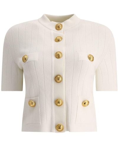 Balmain 6-Buttons Cardigan - White