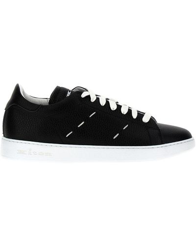Kiton Leather Sneakers - Black