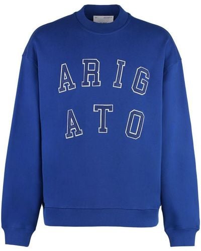 Axel Arigato Legend Logo Detail Cotton Sweatshirt - Blue