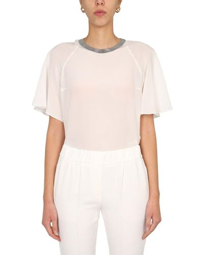 Brunello Cucinelli Top With Jewellery Details - White