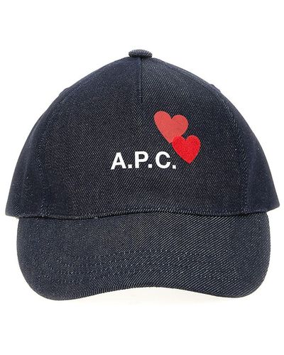 A.P.C. Valentine'S Day Capsule 'Eden' Baseball Cap - Blue