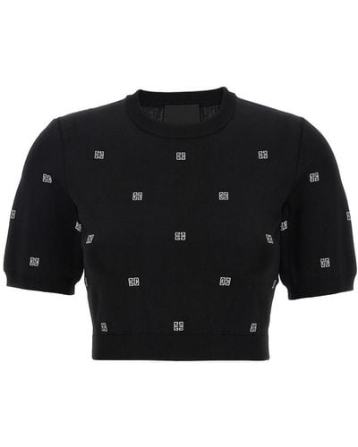 Givenchy All Over Logo Top - Black