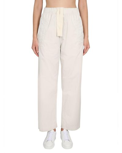 Margaret Howell Trousers With Maxi Drawstring - Natural