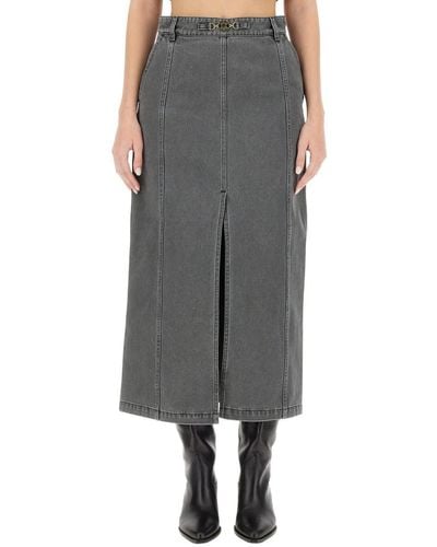 Patou Midi Skirt - Grey