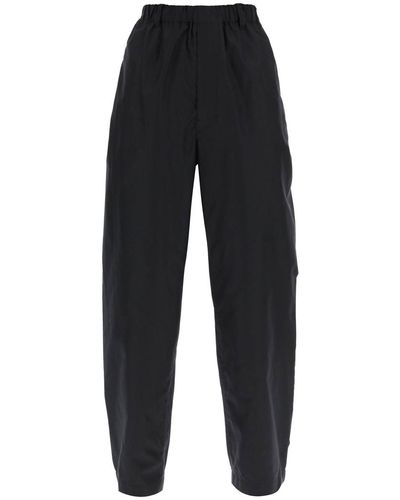 Lemaire Loose Pants In Silk - Blue