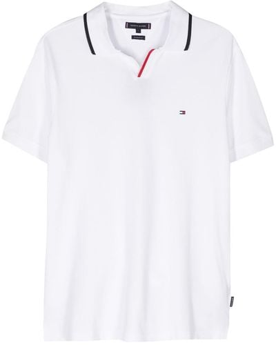 Tommy Hilfiger Rwb Tipped V Collar Reg Polo Shirt - White