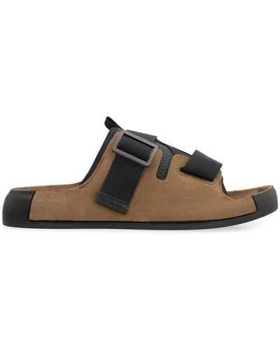 Stone Island Shadow Project Suede Sandals - Brown