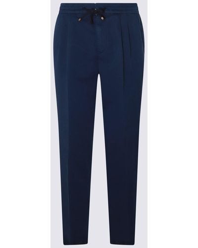 Brunello Cucinelli Linen Pants - Blue