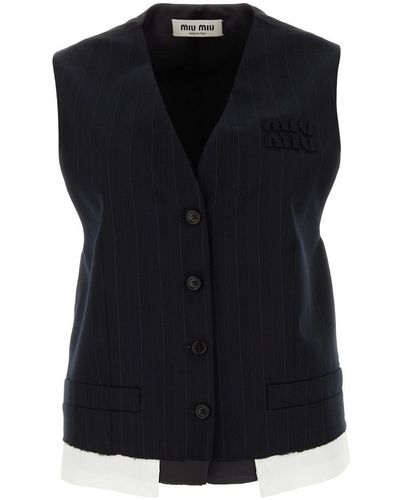 Miu Miu Jackets And Vests - Black