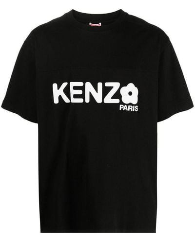 KENZO Boke Flower Brand-print Cotton-jersey T-shirt X - Black