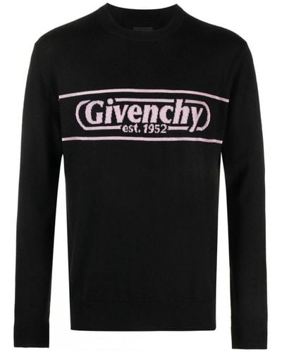 Givenchy Logo-intarsia Wool Sweater - Black