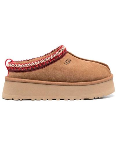 UGG Tazz Suede And Shearling Slippers - Brown