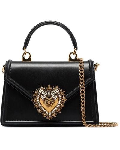 Dolce & Gabbana Devotion Mini Top Handle Bag - Black