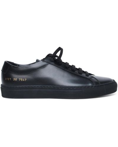 Common Projects Leather Achilles Sneakers - Black