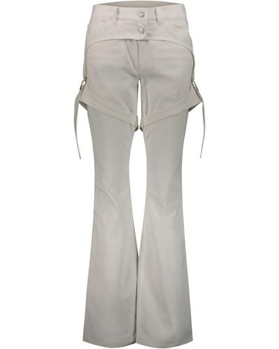 Courreges Racer Cotton Trousers Clothing - Grey