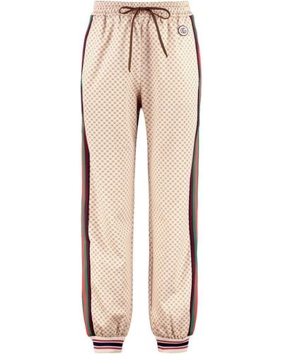 Gucci Track-pants With Contrasting Side Stripes - Natural