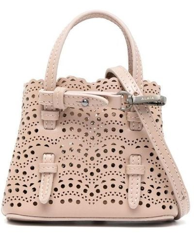 Alaïa Mina Leather Mini Bag - Pink