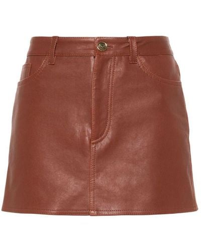 Etro Leather Skirts - Brown