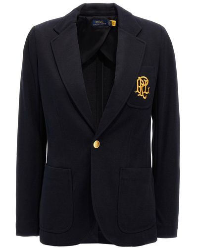 Polo Ralph Lauren Crest Logo Blazer And Suits - Black