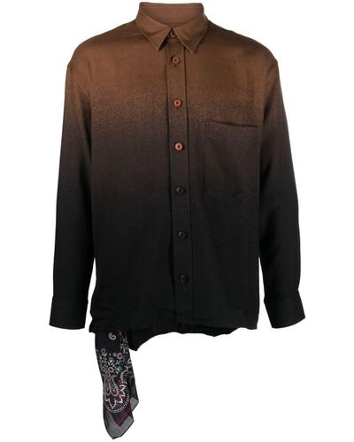 Destin Shaded Wool Shirt - Black