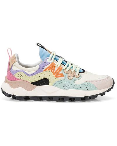 Flower Mountain 'Yamano 3' Panelled Design Trainers - White