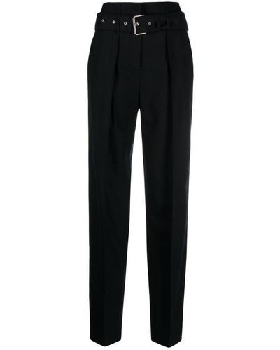 IRO Belted Tailored Trousers - Black