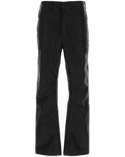 Entire Studios: Black Heavy Denim Cargo Pants