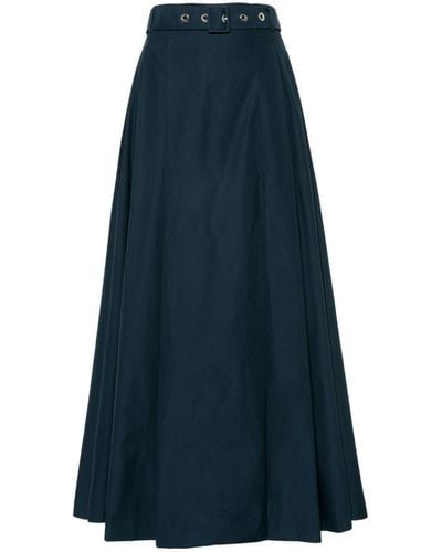 Max Mara Cotton Long Skirt - Blue