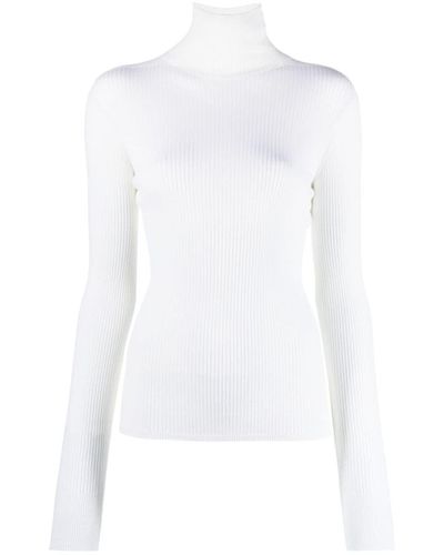 Sportmax Wool Turtle-neck Sweater - White