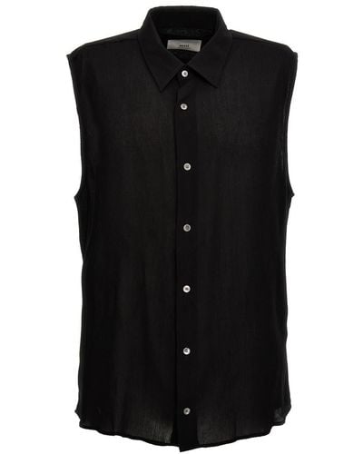Ami Paris Sleeveless Shirt Shirt, Blouse - Black