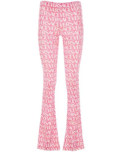 Versace Printed Velvet Pant - Pink