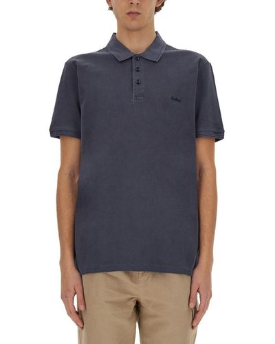 Woolrich Polo With Logo - Blue