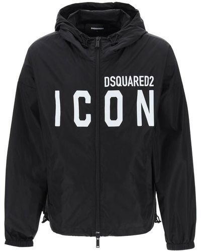 DSquared² Be Icon Windbreaker Jacket - Black